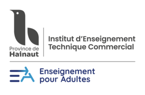 Logo IETC 2026 Instotut d'Enseignement Technqiue et Commercial Province Hainaut et Logo Enseignement pour Adulte et Logo